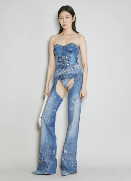 Denim Chaps Pants