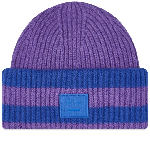 Pansy Stripe Face Beanie