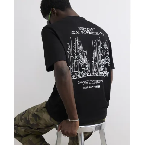 River Island Regular Fit Cotton City Scape T-Shirt