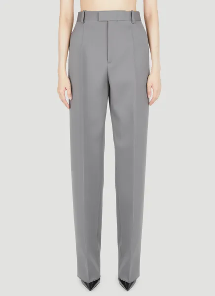 Compact Wool Tailored Pants