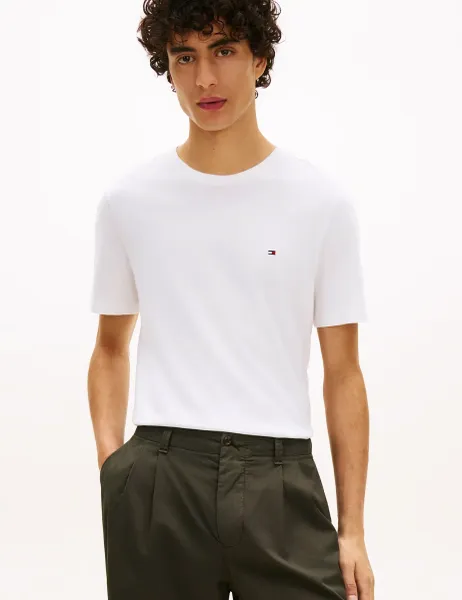 Tommy Hilfiger Pure Cotton Crew Neck T-Shirt White