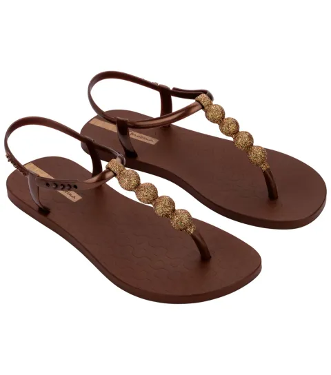 Women's Dark Brown Easy On Glow Spheres Sandals