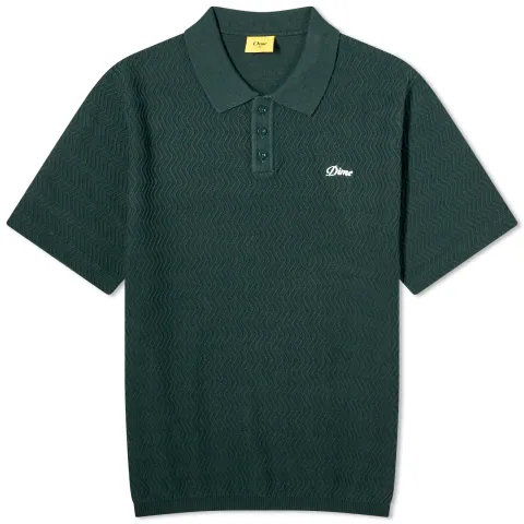 Wave Cable Knit Polo