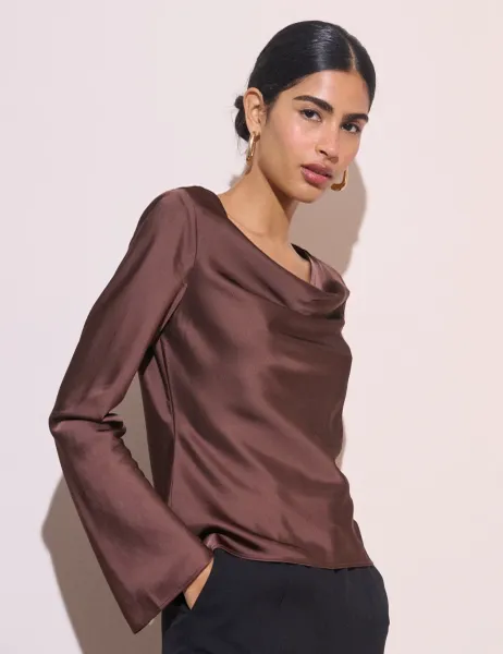 Nobody's Child Cowl Neck Regular Fit Top