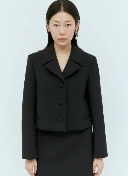 Neoprene Cropped Blazer