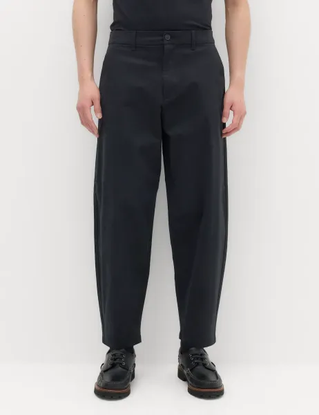Marks & Spencer Barrel Fit Stretch Chinos Black