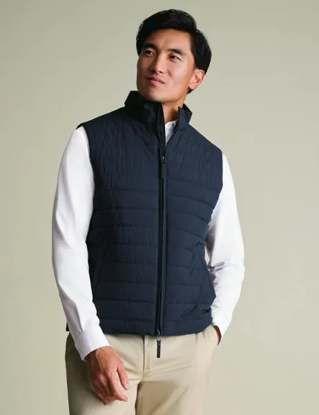 Charles Tyrwhitt Lightweight Quilted Padded Gilet Navy