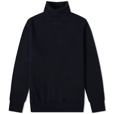 Reversed Seam Roll Neck Knit