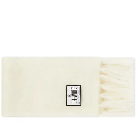 Label Mohair Fringes Scarf