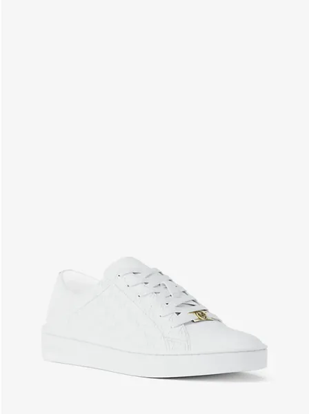 Keating Logo Embossed Leather Sneaker