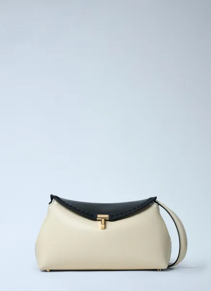 T-Lock Embroidered Leather Clutch Bag