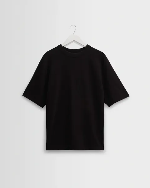 Milton - Black Organic Compact Cotton t-Shirt