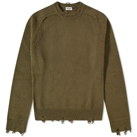 Distressed Crew Knit