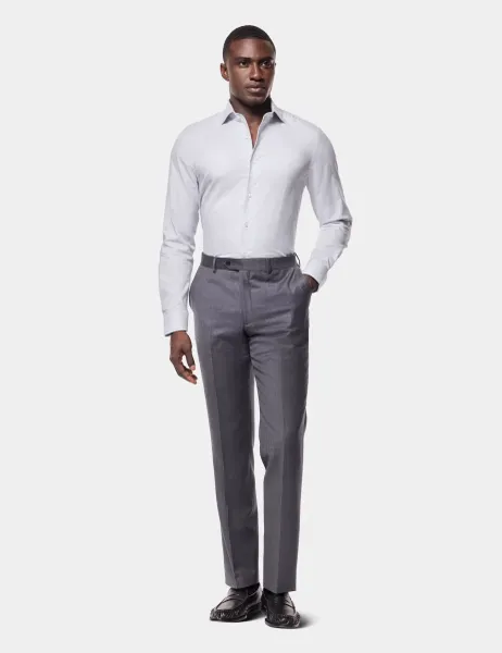 Hawes & Curtis Slim Fit Cutaway Collar Flannel Shirt Blue Mix