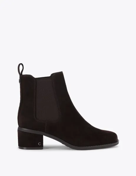 Carvela Suede Block Heel Ankle Boots Brown