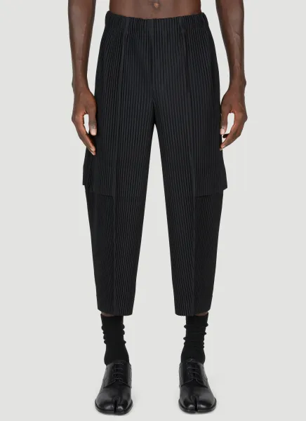 Pleated Cropped Pants