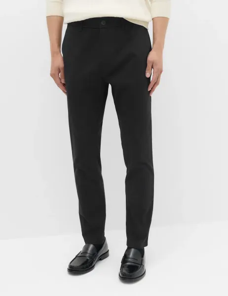 Marks & Spencer Slim Fit Cotton Rich Stretch Chinos Black