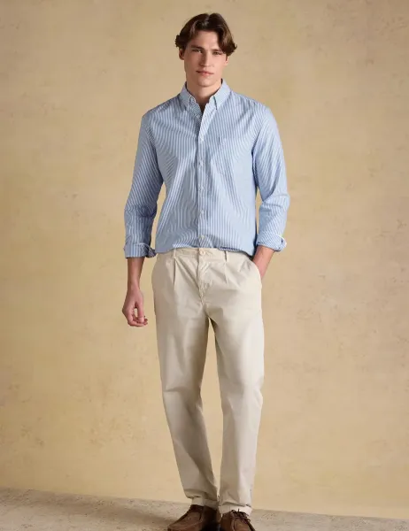 Joules Regular Fit Pure Cotton Striped Oxford Shirt Blue Mix