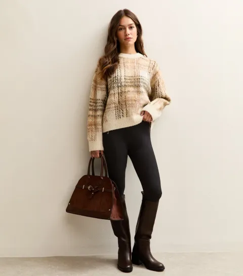 Women's Petite Black Ponte High Waist Leggings