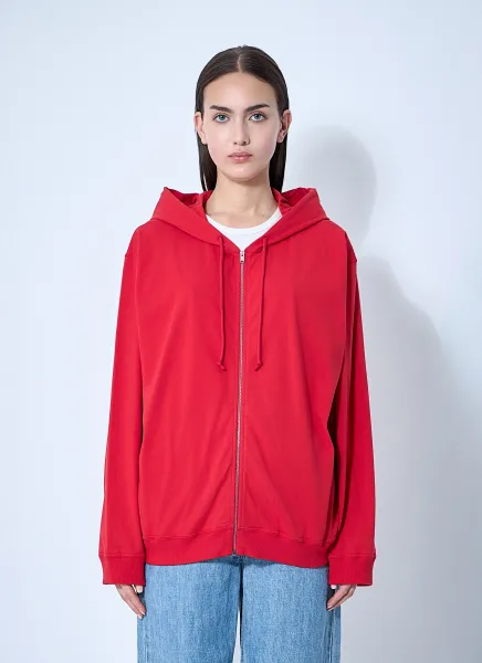 Rosy Zip-Up Hooded Sweatshirt