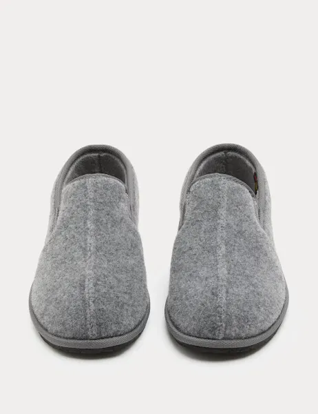 Marks & Spencer Fleece Lined Lounge Slippers Grey