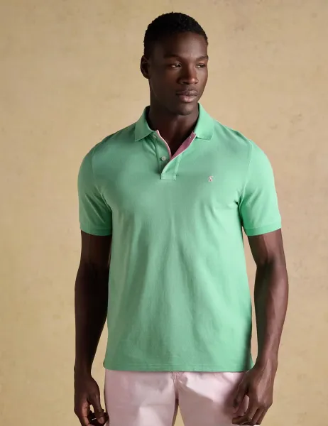 Joules Pure Cotton Pique Polo Shirt Light Green