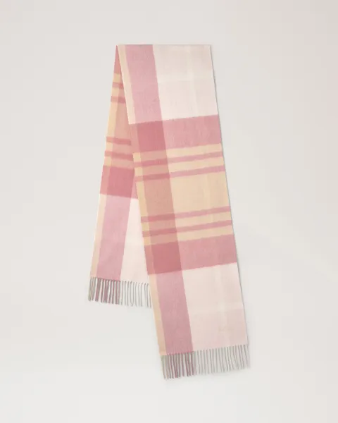 Small Check Merino Wool Scarf