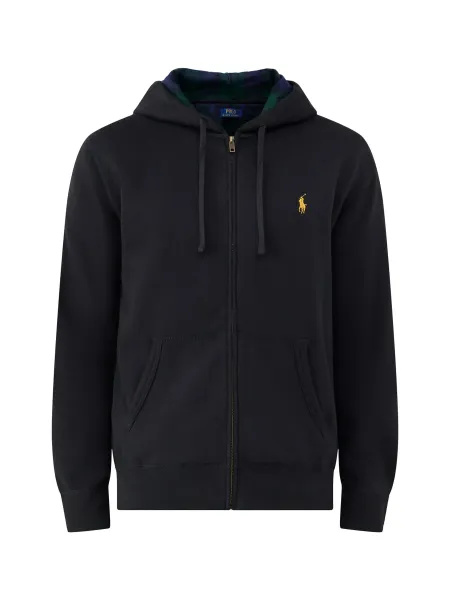 Polo Ralph Lauren Wool & Cashmere Tartan-Lined Zip-Through Hoodie