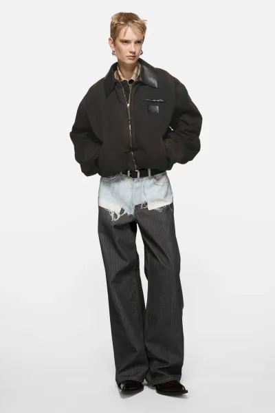 Washed bomber jacket