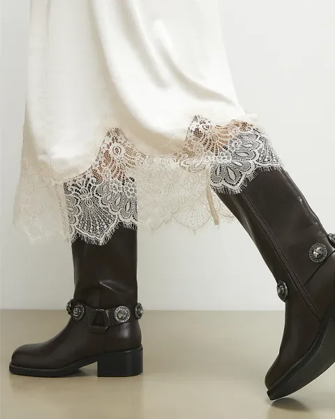 River Island Embellished Harness Boots