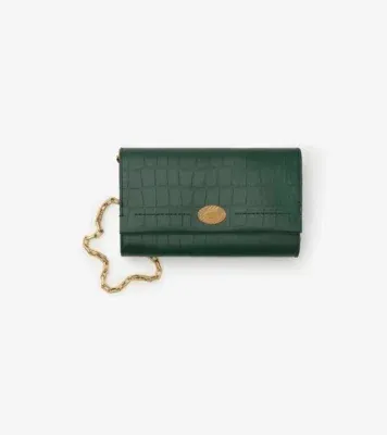 Cotswolds Chain Strap Wallet in Ivy green