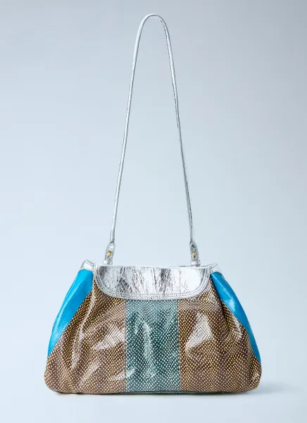 Textured Leather Shoulder Bag
