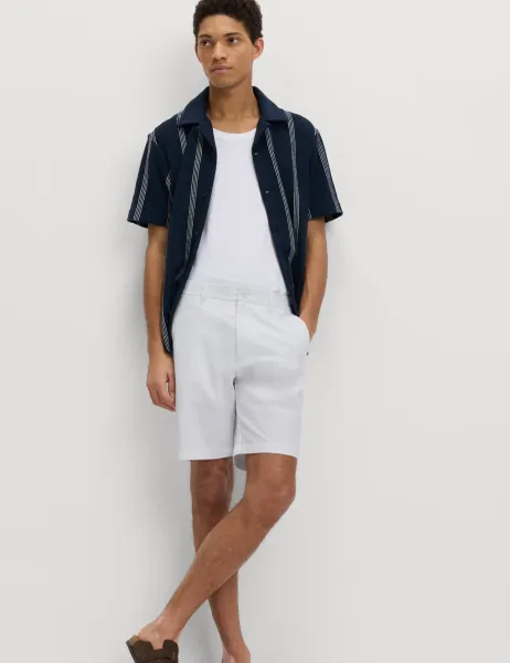 Marks & Spencer Regular Fit Stretch Chino Shorts Ice White