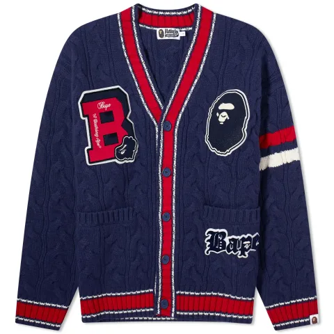 College Badges Knit Cardigan
