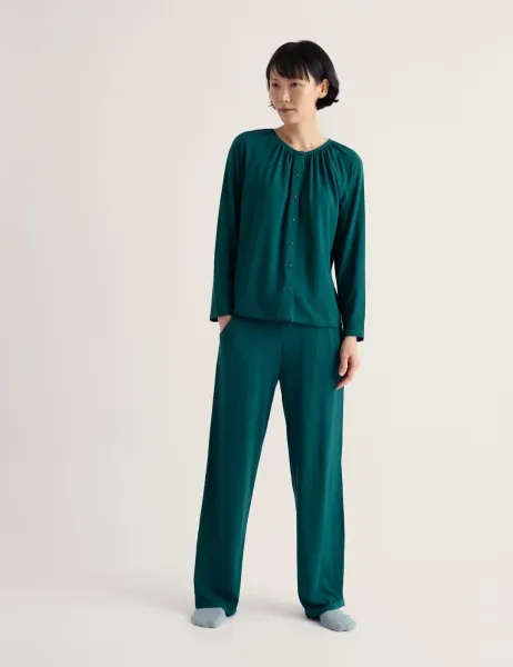 Seasalt Cornwall Modal Rich Jersey Pyjama Set Teal