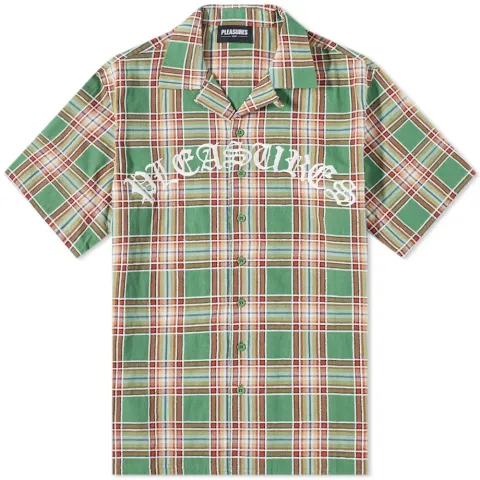 Logo Arousal Plaid Vacation Shirt