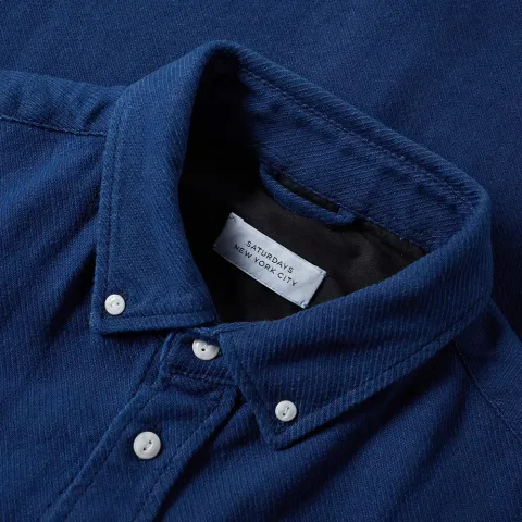 Saturdays Angus Texture Solid Shirt