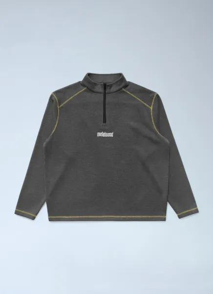 Topstitching Zip-Up Sweateshirt