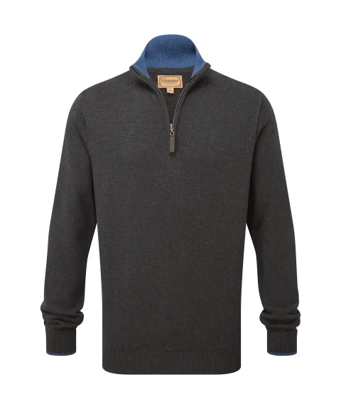 Schöffel Country Castlebay Quarter Zip Jumper - Charcoal