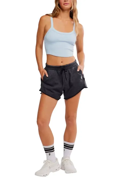 FP Movement Knockout Cotton Rich High Waisted Shorts Black