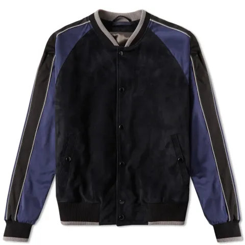 Suede Baseball Jacket