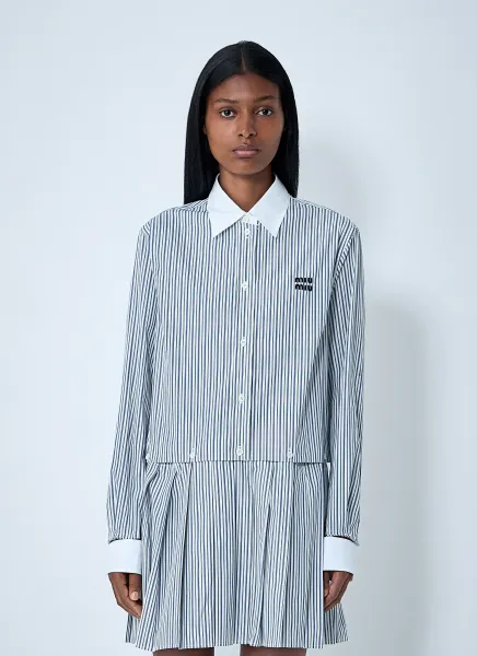 Striped Pleated Dress