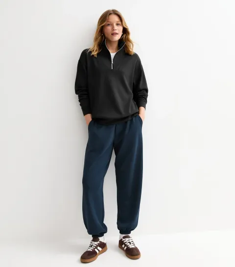 Women's Premium Navy Balloon Leg Joggers