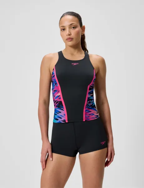 Speedo Hyperboom Splice Tankini Set Black