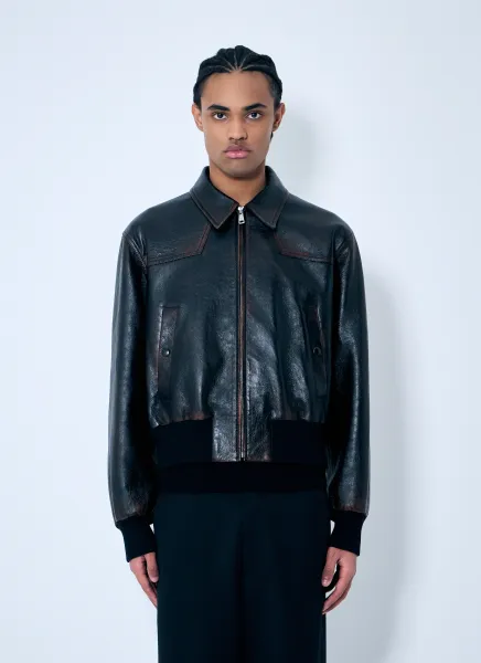 Leather Bomber Jacket