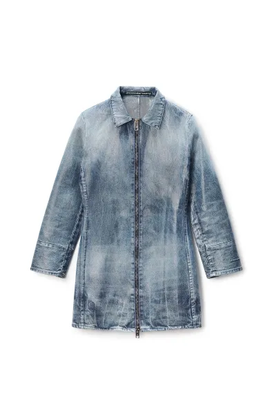 GLAZED DENIM LONG JACKET