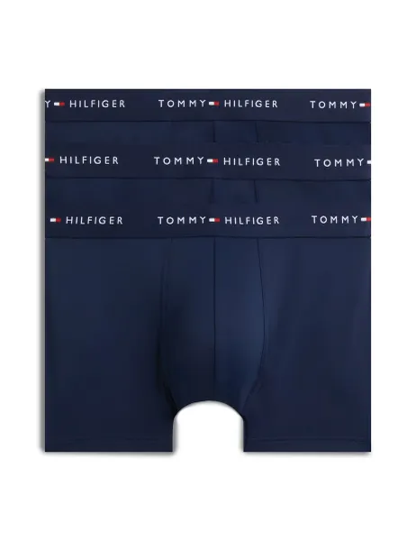 Tommy Hilfiger 3 Pack Signature Microfibre Essentials Trunks Navy