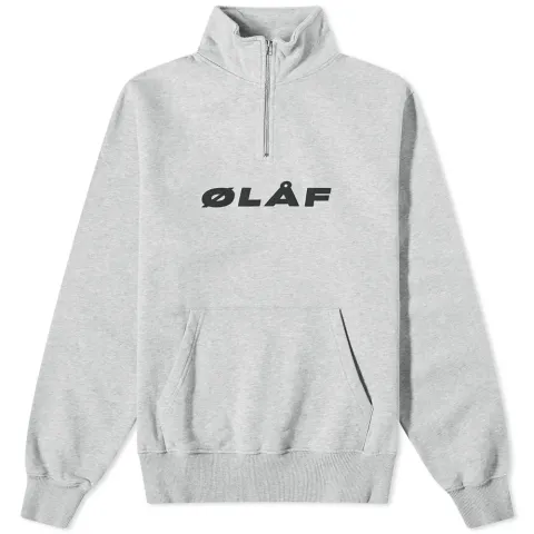Italic Zip Mock Neck