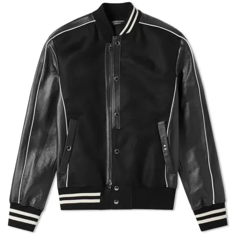 Leather Sleeve Varsity Jacket