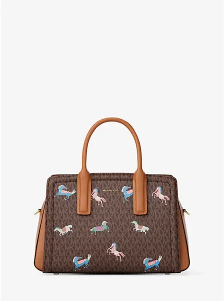 Laila Medium Signature Logo Satchel